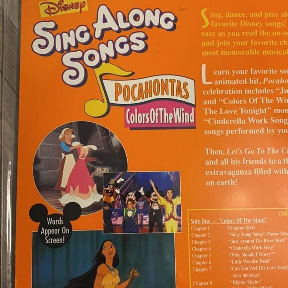 Disney sing-along songs Pocahontas display music - Picture 3 of 7